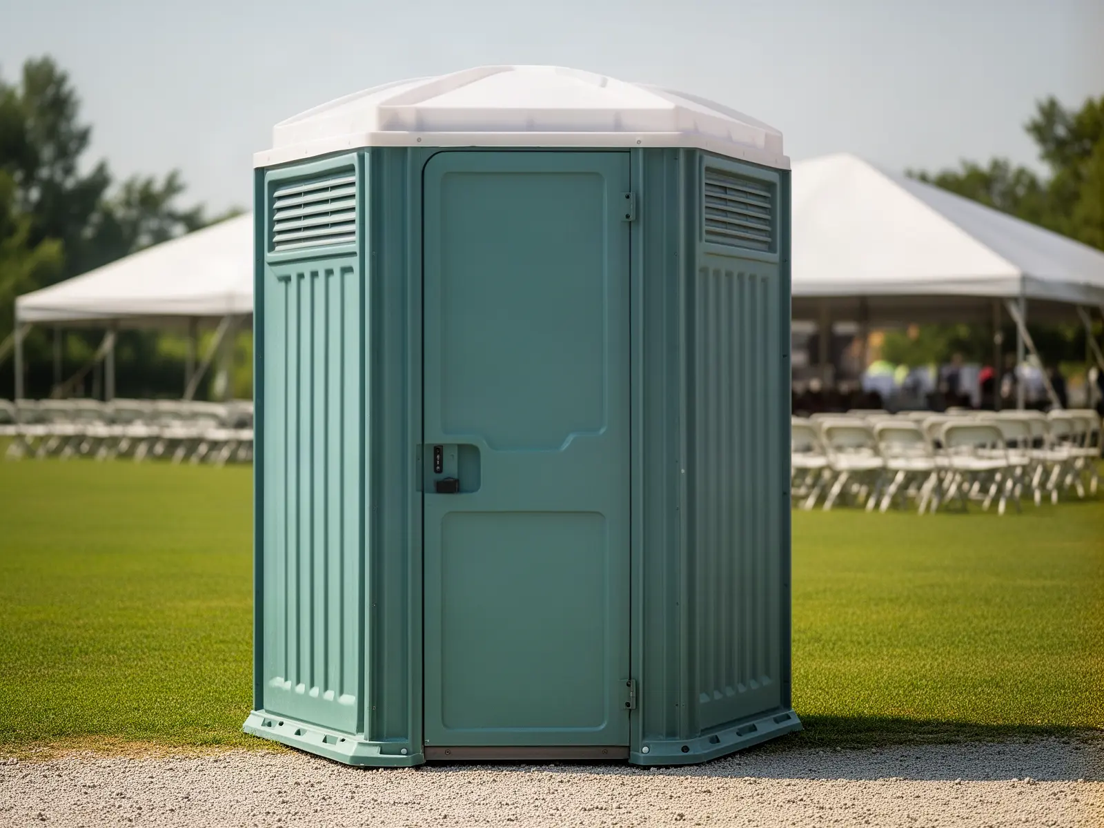 Clean porta potty unit from Big Wally's Porta Potty Rentals in Dallas, TX